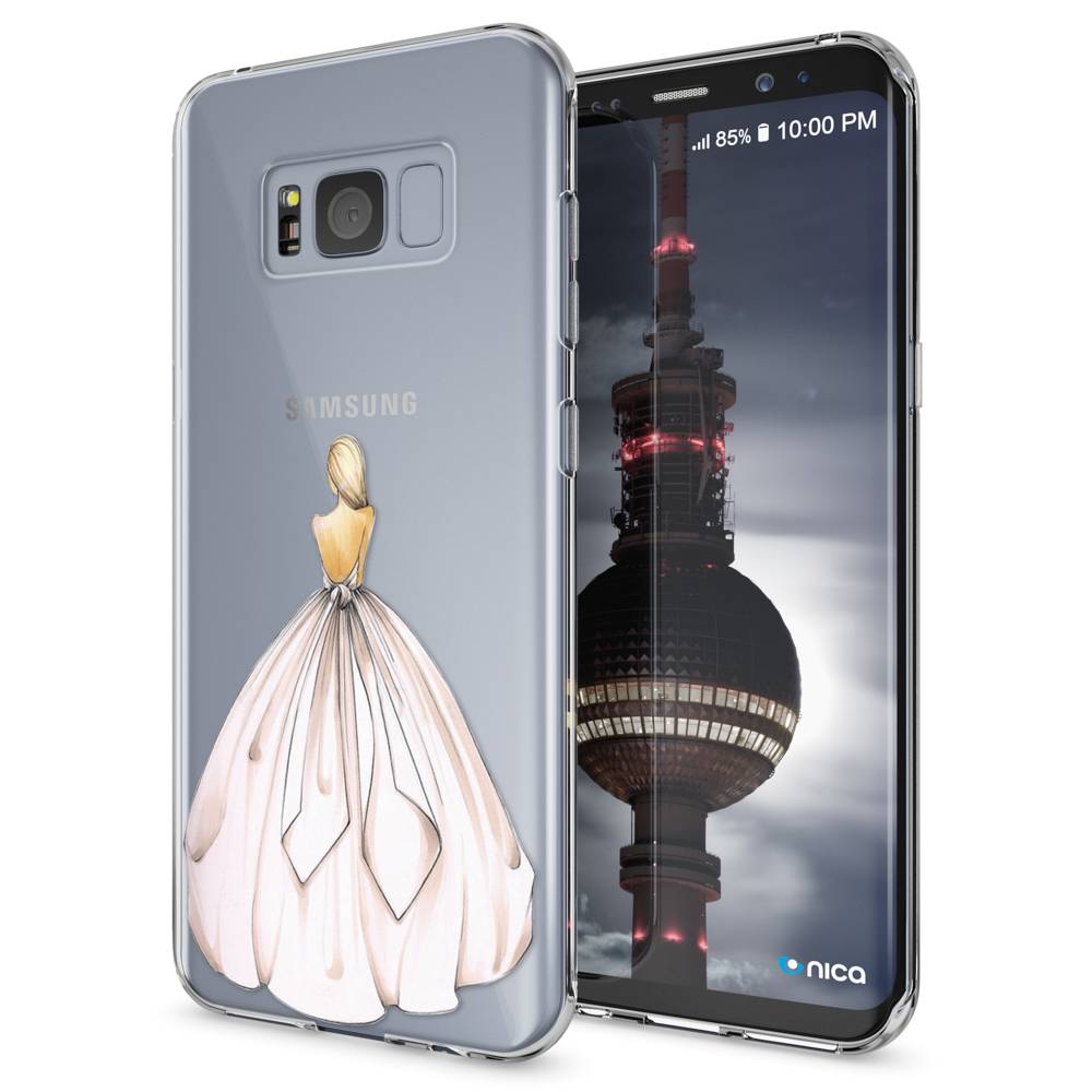 Samsung Galaxy S8 Hülle Handyhülle von NALIA, Slim Silikon Motiv Case Schutzhülle Princess Pink-0