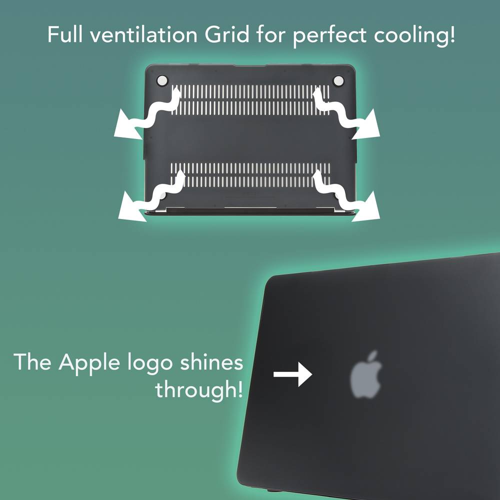 NALIA Schutz Hülle für MacBook Air 13 Zoll (2015), Slim Cover Etui Case Tasche Transparent-4
