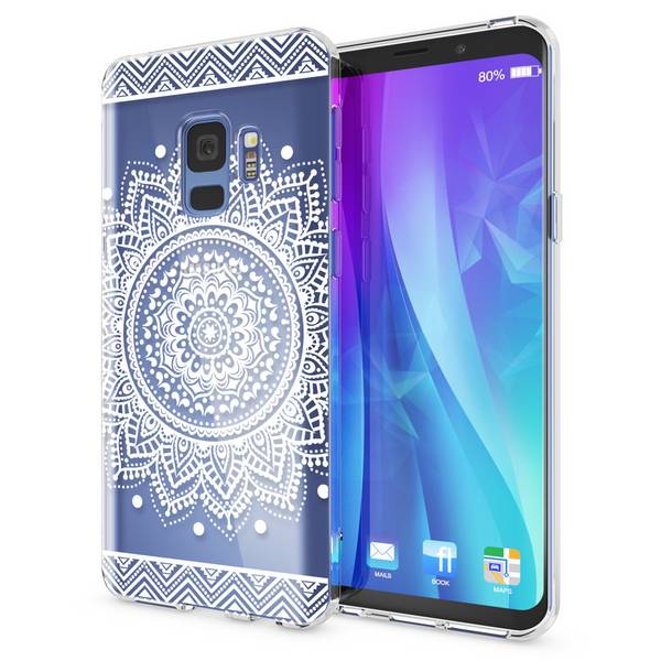 Samsung Galaxy S9 Hülle Handyhülle von NALIA, Slim Silikon Motiv Case Schutzhülle Circle Flowers