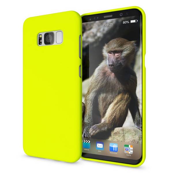 Samsung Galaxy S8 Handy Hülle von NALIA, Ultra Slim TPU Silikon Neon Case Schutz Gelb