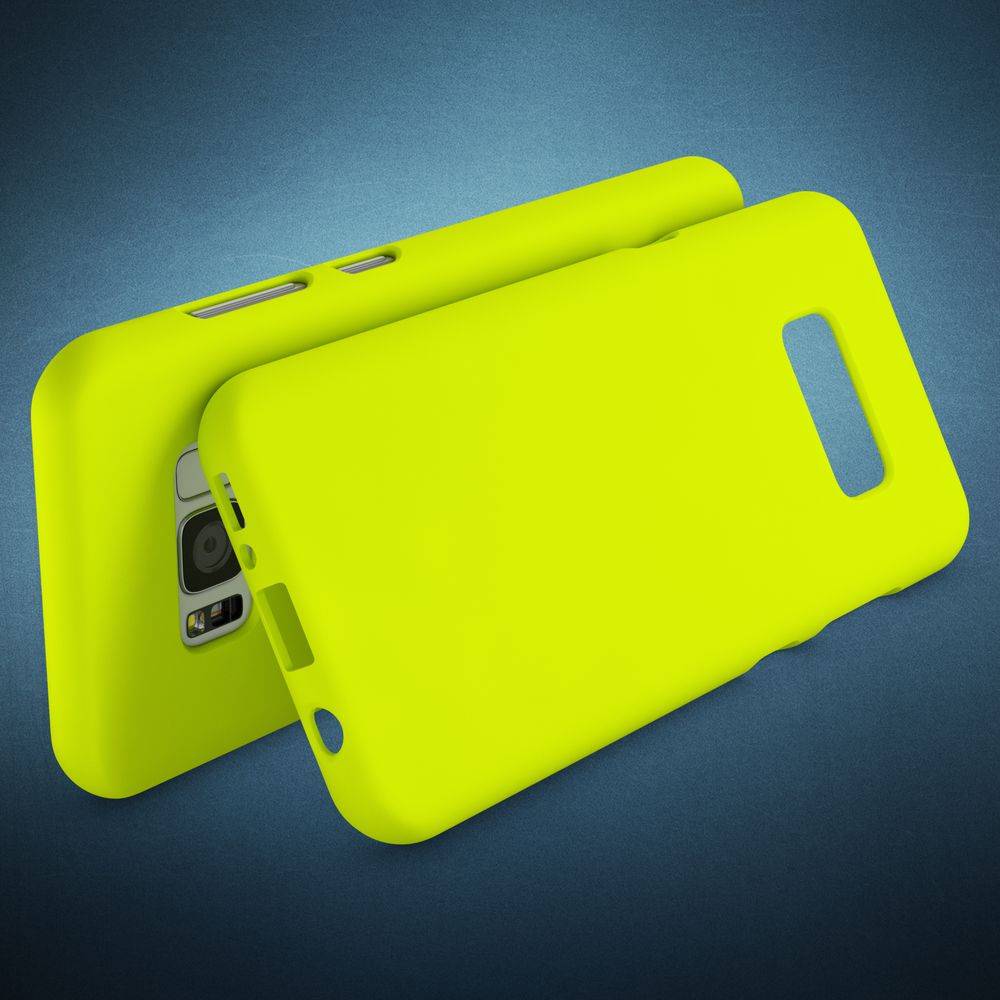 Samsung Galaxy S8 Handy Hülle von NALIA, Ultra Slim TPU Silikon Neon Case Schutz Gelb-1