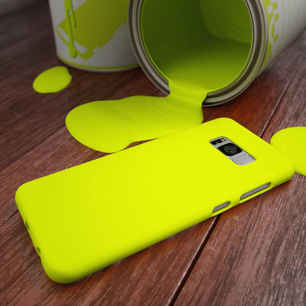 Samsung Galaxy S8 Handy Hülle von NALIA, Ultra Slim TPU Silikon Neon Case Schutz Gelb-4