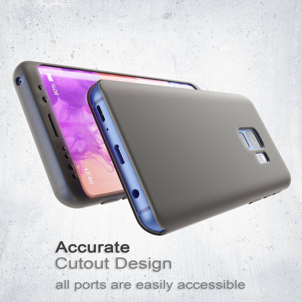 NALIA 360 Grad Handy Hülle für Samsung Galaxy S9, Full Cover Case Silikon Bumper Schwarz-4