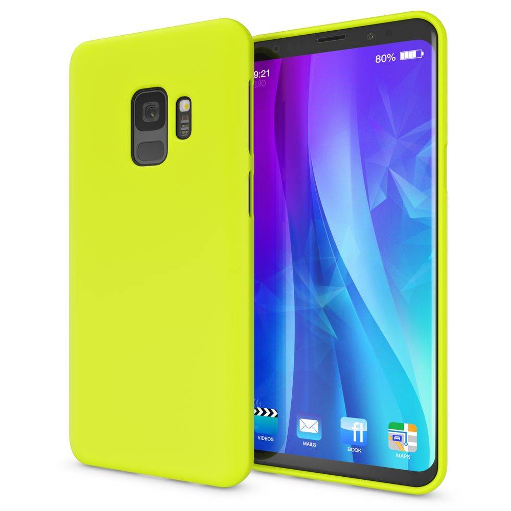 Samsung Galaxy S9 Hülle Handyhülle von NALIA, Ultra-Slim TPU Silikon Neon Case Gelb-0