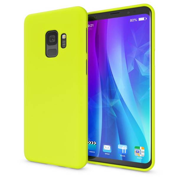 Samsung Galaxy S9 Hülle Handyhülle von NALIA, Ultra-Slim TPU Silikon Neon Case Gelb