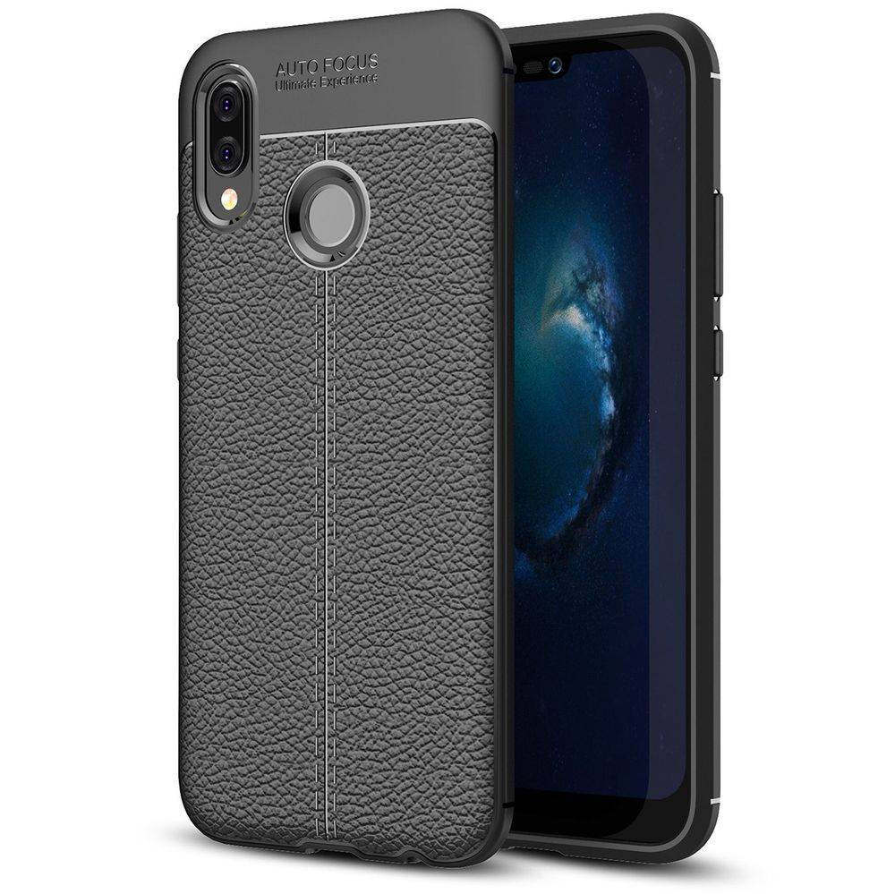 NALIA Handy Hülle für Huawei P20 Lite, Leder Look Silikon Slim Cover Case Schutz-0