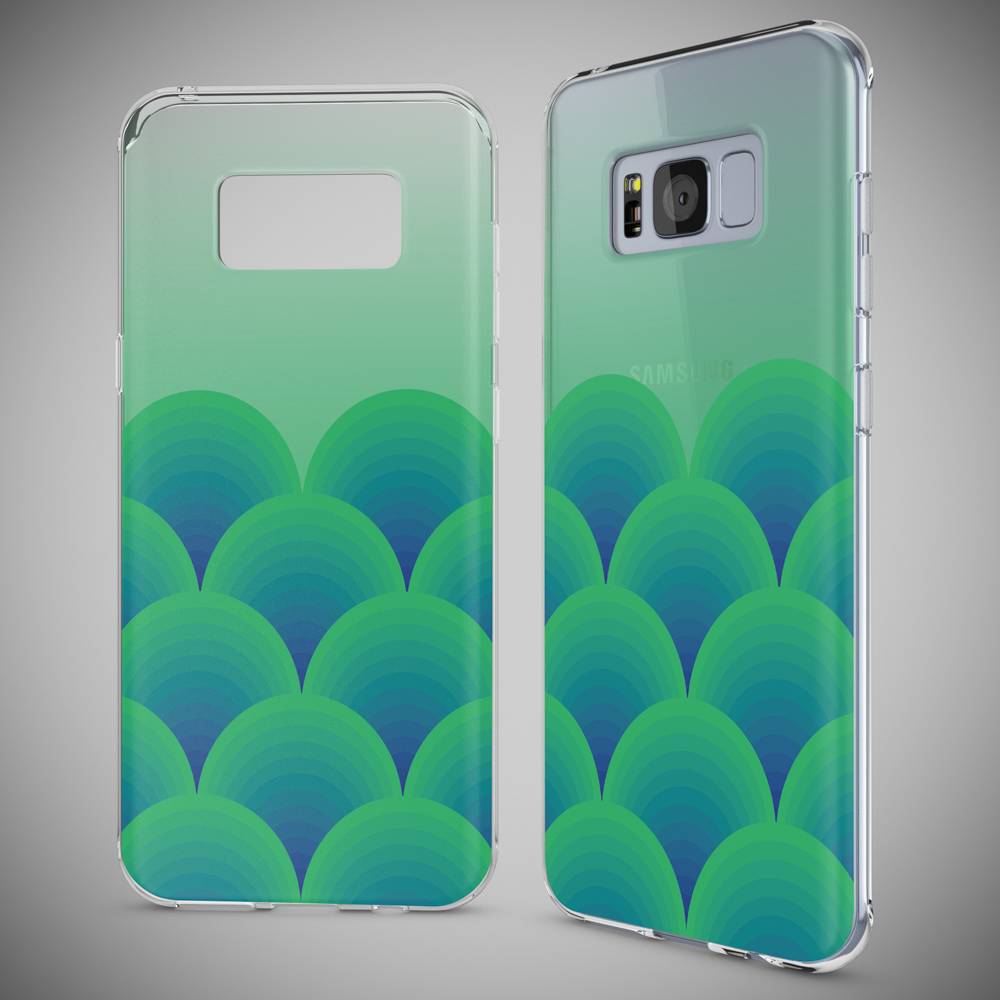 Samsung Galaxy S8 Hülle Handyhülle von NALIA, Slim Silikon Motiv Case Schutzhülle Green Forest-3