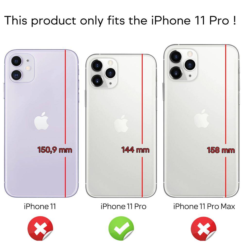 NALIA Echt Holz Flip Case für iPhone 11 Pro, Premium Wood Etui Handy Hülle Cover-3