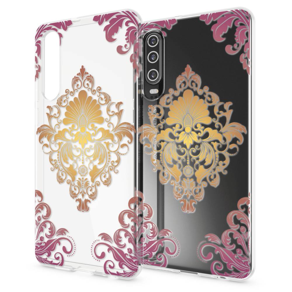 NALIA Hülle für Huawei P30, Motiv Handyhülle Slim Silikon Case Cover Schutzhülle Royal Ornament-2