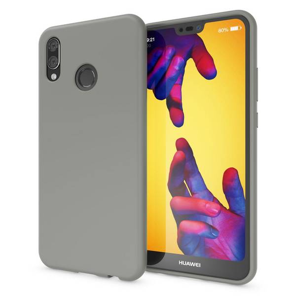 NALIA Hülle Handyhülle für Huawei P20 Lite, Ultra-Slim TPU Silikon Neon Case Grau