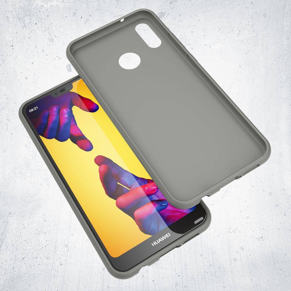 NALIA Hülle Handyhülle für Huawei P20 Lite, Ultra-Slim TPU Silikon Neon Case Grau-4