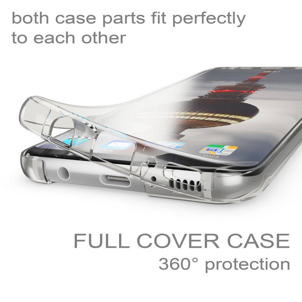 NALIA 360 Grad Hülle für Samsung Galaxy S8, Full Cover Handy Schutzhülle Case Grau-1