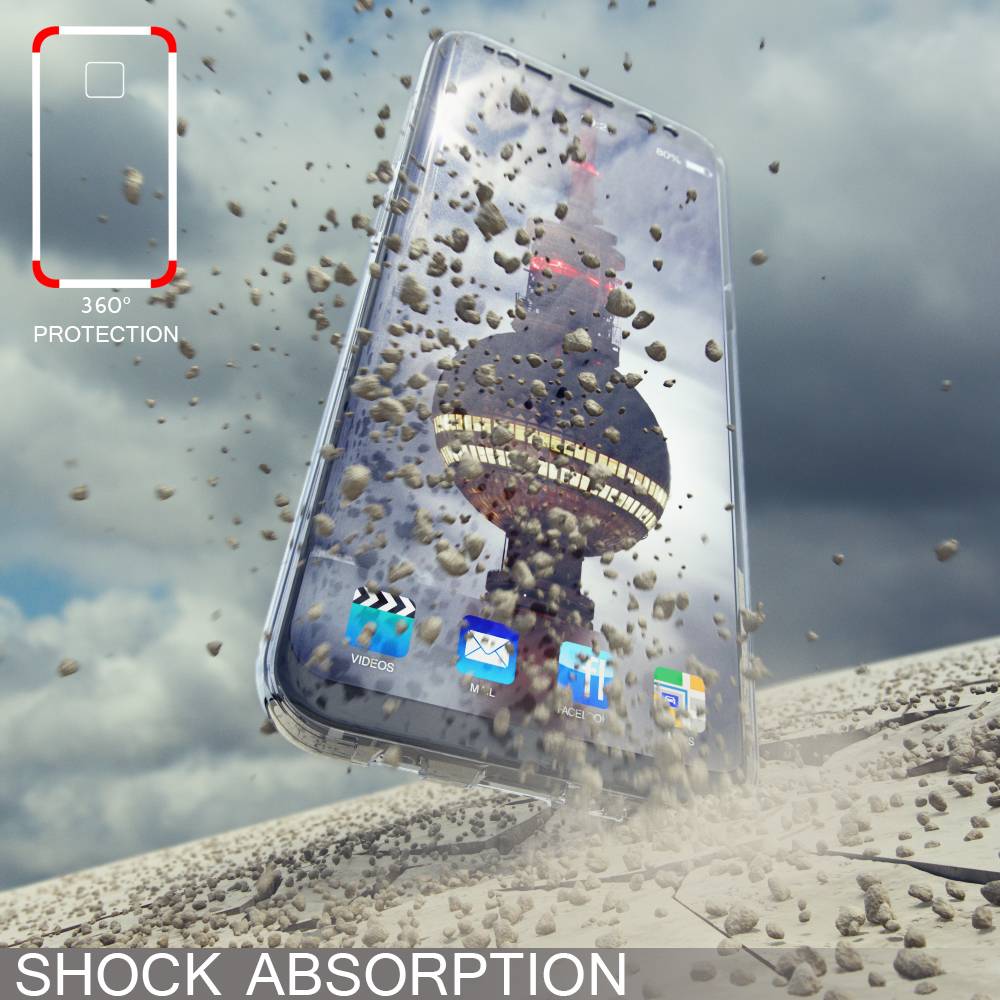NALIA 360 Grad Hülle für Samsung Galaxy S8, Full Cover Handy Schutzhülle Case Grau-2