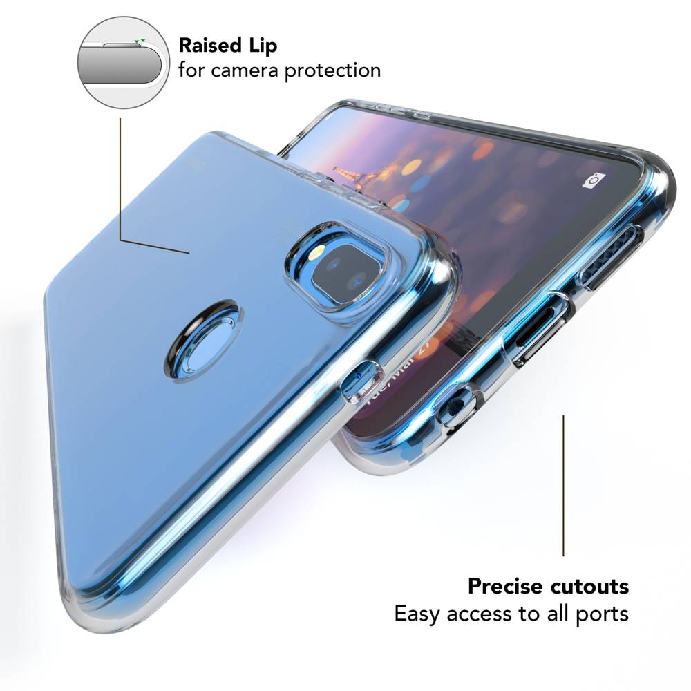 NALIA Handyhülle für Huawei P20 Lite Hülle, Durchsichtige Silikon Schutzhülle-3