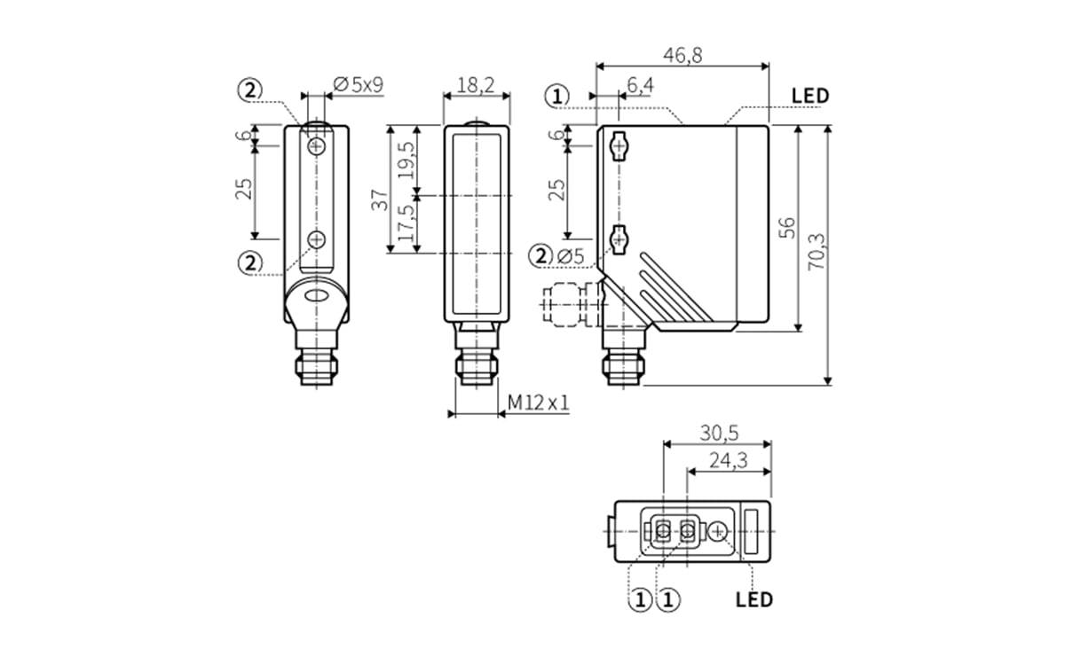 Reflexlichtschranke/ Optischer Sensor für transparente Objekte & Glas - AO701 - autosen-1
