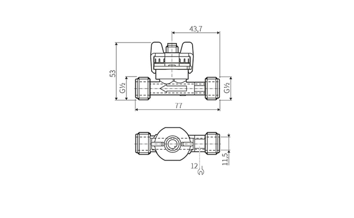 Vortex-Durchflussmesser G1/2A - Außengewinde,G 1/2,Flachdichtend,DN8 - AS006 - autosen-1