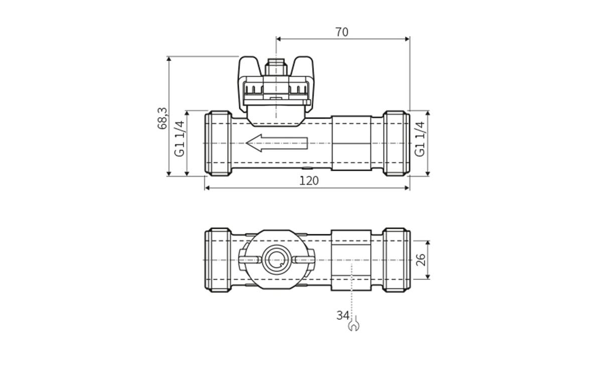 Vortex-Durchflussmesser G1 1/4A - Außengewinde,Flachdichtend,DN25,G 1 1/4 - AS010 - autosen-1