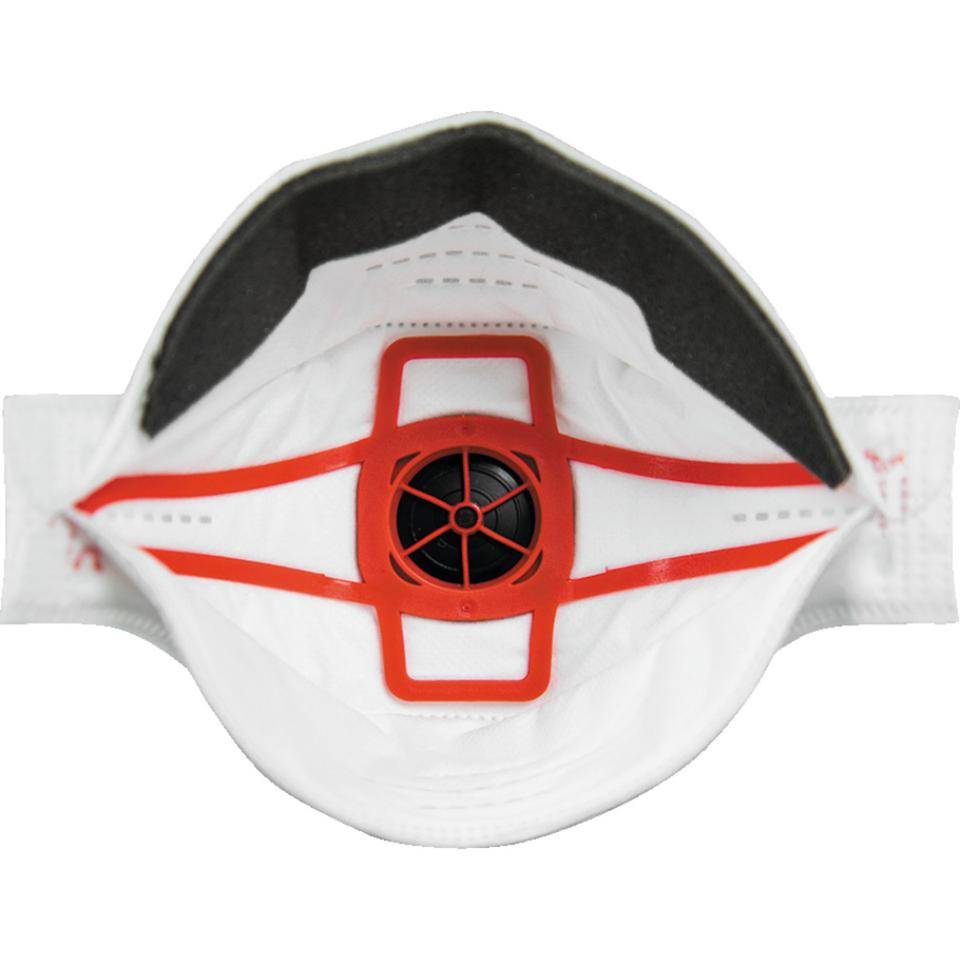 JSP® Einwegmaske SPRINGFIT™ 435 FFP3 NR D, Kat.III, Typhoon™ Ventil, weiß, 10/VE-1