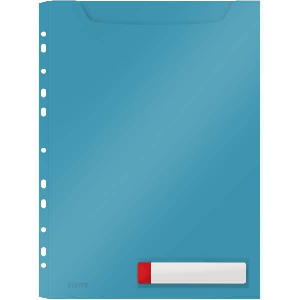 Prospekthülle Cosy A4 Maxi PP einklappbarer Lochrand VE=3 Stück blau-0
