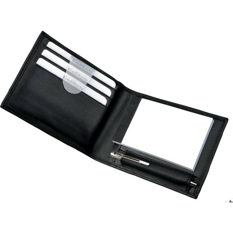 Alassio Notizblock-Etui "GUBBIO", aus Nappa-Leder, schwarz-0