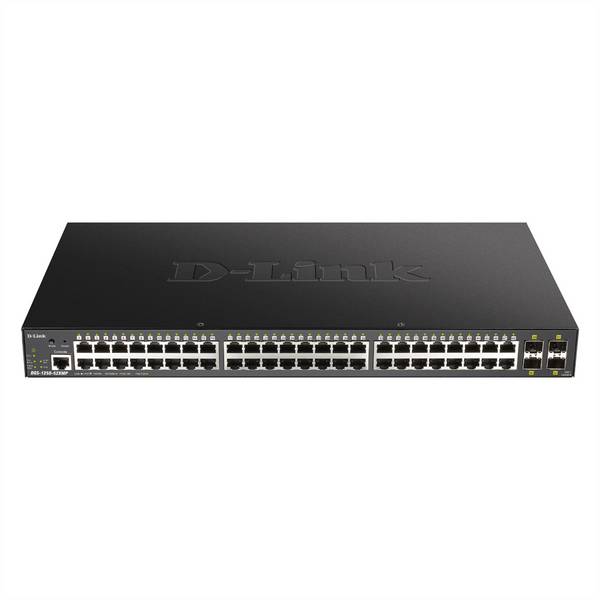 D-Link DGS-1250-52XMP Gigabit Switch PoE 52-Port Smart Managed PoE+ 4x 10G