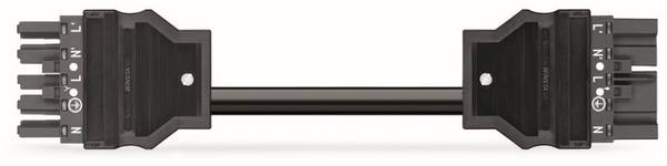 WAGO WINSTA MIDI Steckverbinder-System 3-5x4 mm² Verbindungsleitung, Buchse - Stecker, 5 polig, schwarz