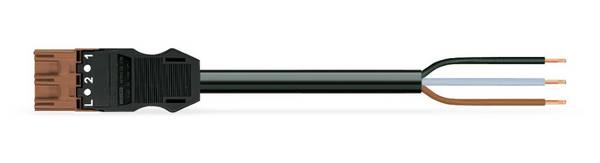 WAGO WINSTA MIDI Steckverbinder-System 3-5x4 mm² Anschlussleitung, Stecker - offenes Leitungsende, 3 polig, schwarz