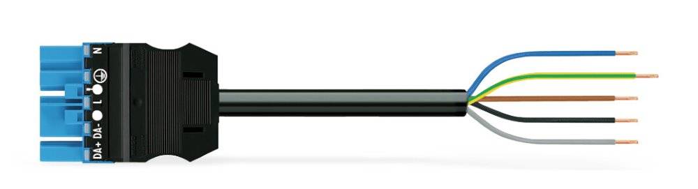 WAGO WINSTA MIDI Steckverbinder-System 3-5x4 mm² Anschlussleitung, Stecker - offenes Leitungsende, 5 polig, schwarz-0