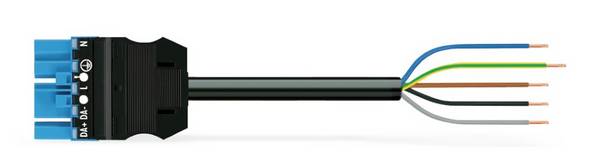 WAGO WINSTA MIDI Steckverbinder-System 3-5x4 mm² Anschlussleitung, Stecker - offenes Leitungsende, 5 polig, schwarz