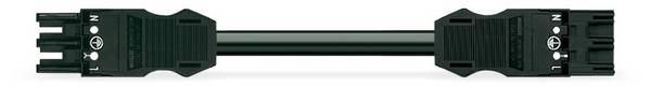 WAGO WINSTA MIDI Steckverbinder-System 3-5x4 mm² Verbindungsleitung, Buchse - Stecker, 3 polig, schwarz
