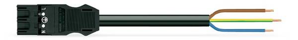WAGO WINSTA MIDI Steckverbinder-System 3-5x4 mm² Anschlussleitung, Stecker - offenes Leitungsende, 3 polig, schwarz