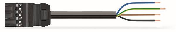 WAGO WINSTA MIDI Steckverbinder-System 3-5x4 mm² Anschlussleitung, Stecker - offenes Leitungsende, 4 polig, schwarz