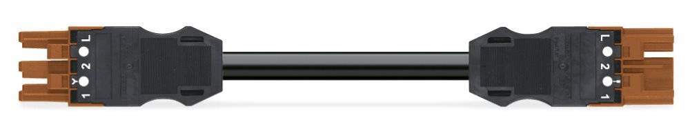 WAGO WINSTA MIDI Steckverbinder-System 3-5x4 mm² Verbindungsleitung, Buchse - Stecker, 3 polig, schwarz-0