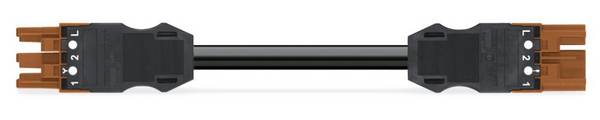 WAGO WINSTA MIDI Steckverbinder-System 3-5x4 mm² Verbindungsleitung, Buchse - Stecker, 3 polig, schwarz