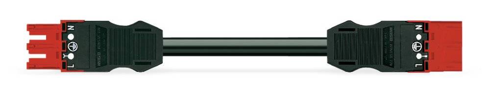 WAGO WINSTA MIDI Steckverbinder-System 3-5x4 mm² Verbindungsleitung, Buchse - Stecker, 3 polig, schwarz-0