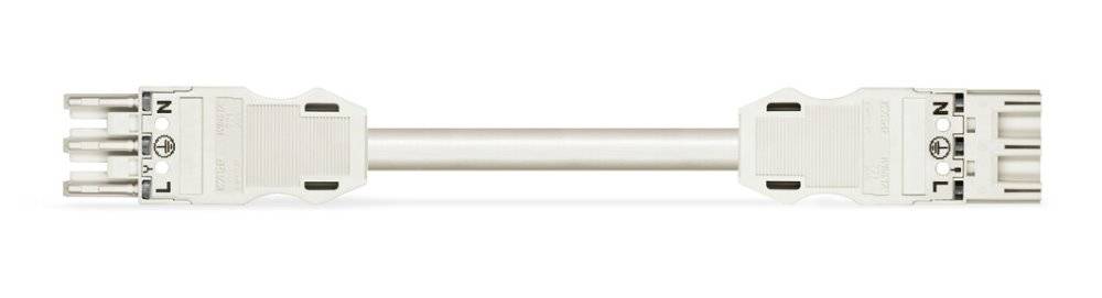 WAGO WINSTA MIDI Steckverbinder-System 3-5x4 mm² Verbindungsleitung, Buchse - Stecker, 3 polig, weiß-0