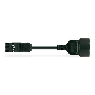 WAGO WINSTA MIDI Steckverbinder-System 3-5x4 mm² Anschlussleitung, Stecker - Schutzkontakt-Kupplung, 3 polig, schwarz-0