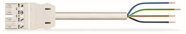 WAGO WINSTA MIDI Steckverbinder-System 3-5x4 mm² Anschlussleitung, Stecker - offenes Leitungsende, 4 polig, weiß