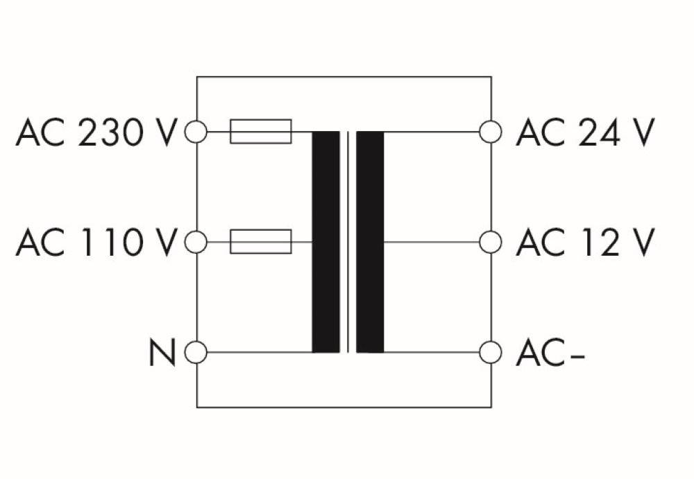 Wago Transformatorstromversorgung;Eingangsspannung AC 230 V;Ausgangsspannung AC 12- 24 V; - 787-974 - 1 Stück-2