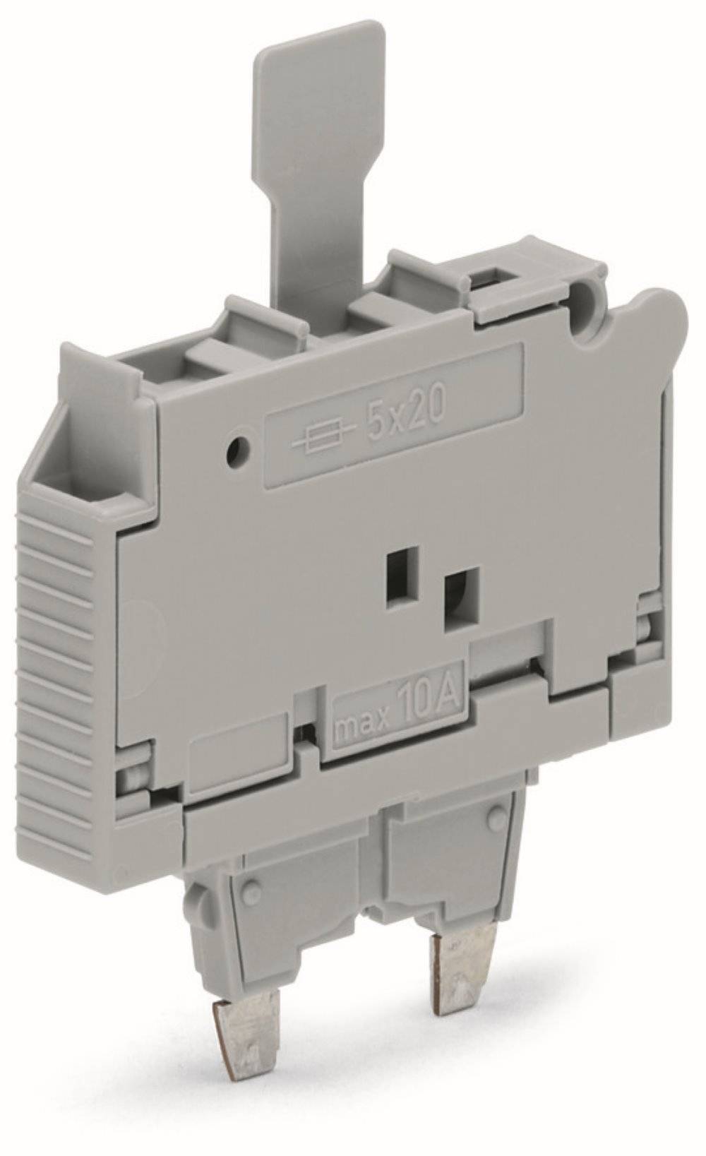 Wago Sicherungsstecker;mit Lasche;für G-Sicherungseinsatz 5 x 20 mm;grau - 2006-911 - 25 Stück-0