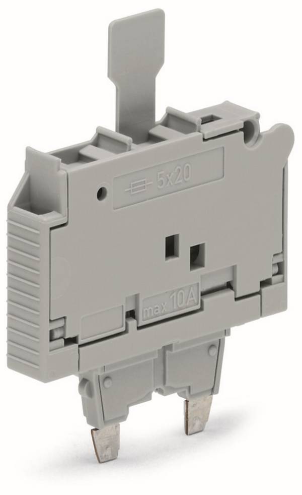 Wago Sicherungsstecker;mit Lasche;für G-Sicherungseinsatz 5 x 20 mm;grau - 2006-911 - 25 Stück