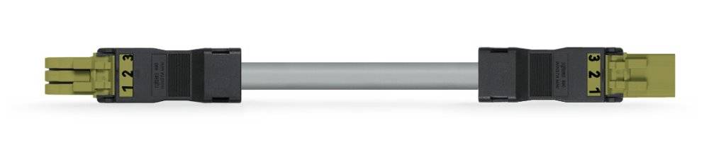 WAGO WINSTA MINI 2-5x1,5 mm² Verbindungsleitung, Buchse - Stecker, 3 polig, schwarz-0