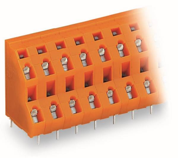 Wago Doppelstock-Leiterplattenklemme;2,5 mm²;Rastermaß 7,62 mm;orange - 736-665 - 14 Stück