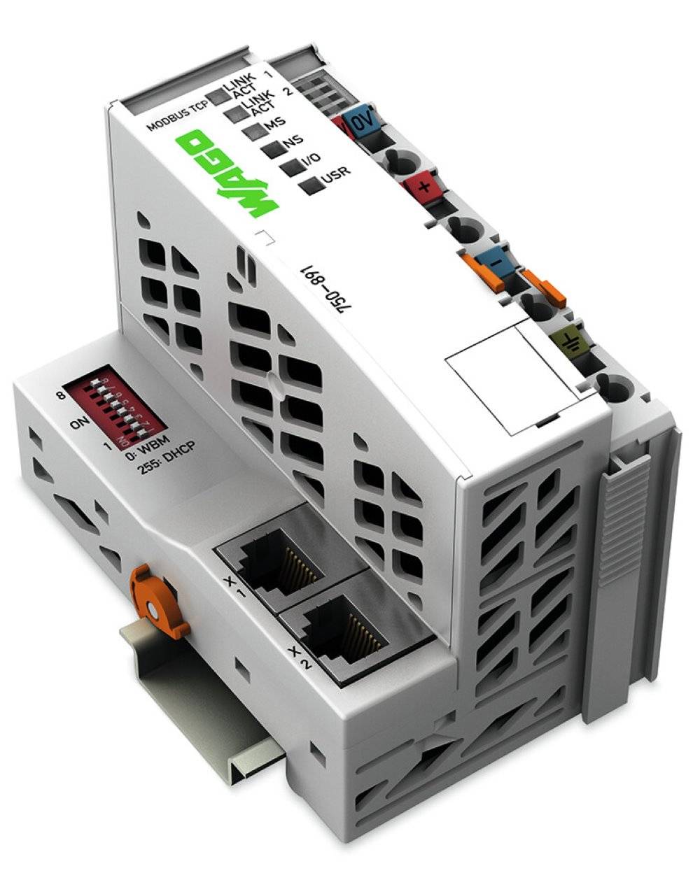 Wago Controller Modbus TCP;4. Generation;2 x ETHERNET;lichtgrau - 750-891 - 1 Stück-0
