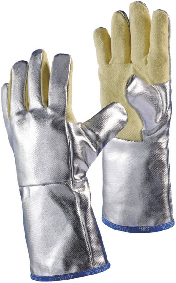 Hitzeschutzhandschuh bis 1000°C Strahlungshitze H115A238-W2 Größe 10 Farbe aluminisiert/gelb Trägermaterial Außenhand un-0