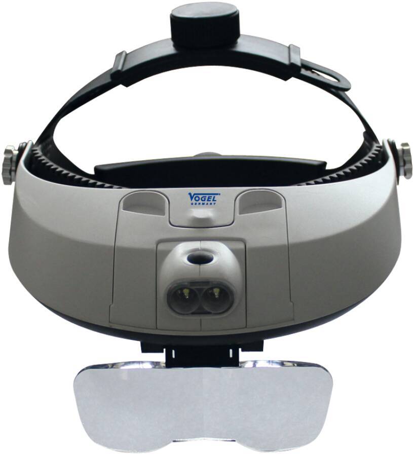 Kopfbandlupe mit LED-Leuchte 600230 Vergrößerung 1x / 1,5x / 2x / 2,5x / 3x / 3,5x / 4x / 4,5x / 5,0x / 5,5x / 6x Sichtf-0