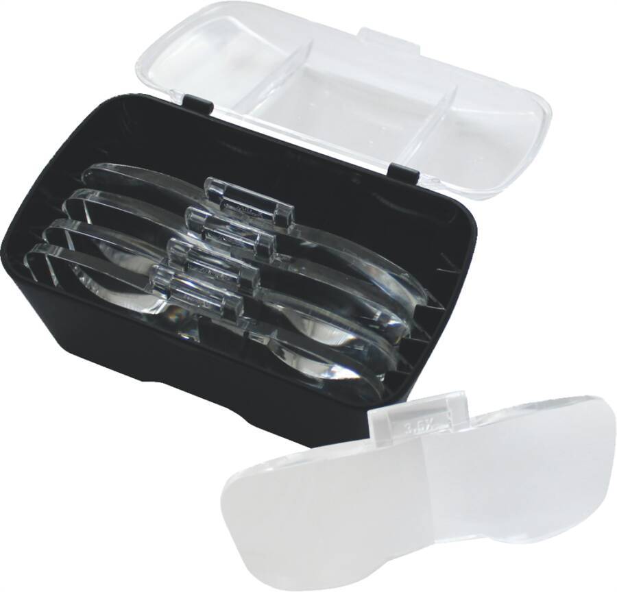 Kopfbandlupe mit LED-Leuchte 600230 Vergrößerung 1x / 1,5x / 2x / 2,5x / 3x / 3,5x / 4x / 4,5x / 5,0x / 5,5x / 6x Sichtf-2