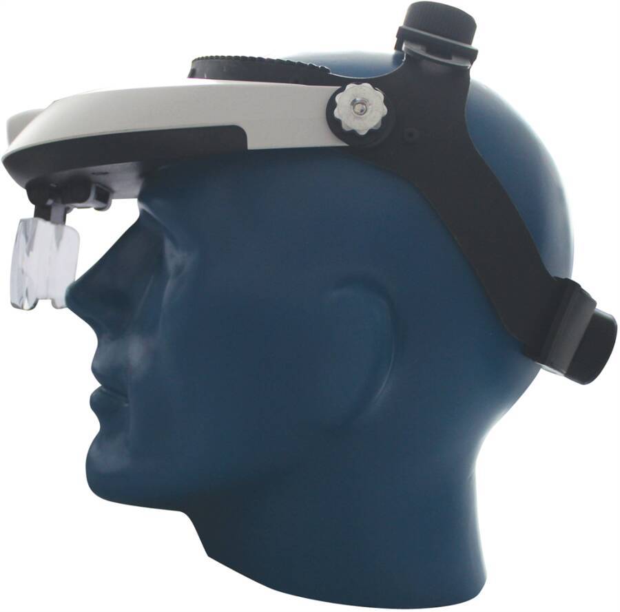 Kopfbandlupe mit LED-Leuchte 600230 Vergrößerung 1x / 1,5x / 2x / 2,5x / 3x / 3,5x / 4x / 4,5x / 5,0x / 5,5x / 6x Sichtf-3