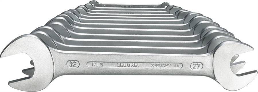 Doppelmaulschlüsselsatz GEDORE 6077890 SW 6x7, 8x9, 10x11, 12x13, 14x15, 16x17, 18x19, 20x22, 21x23, 24x27, 25x28, 30x32-0