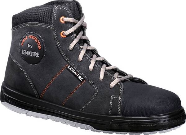Sicherheitshalbschuh/-hochschuh S3 Soul / Saxo 1975-43 Größe 43 Farbe schwarz, mit grauen und orangefarbenen Nähten Ty